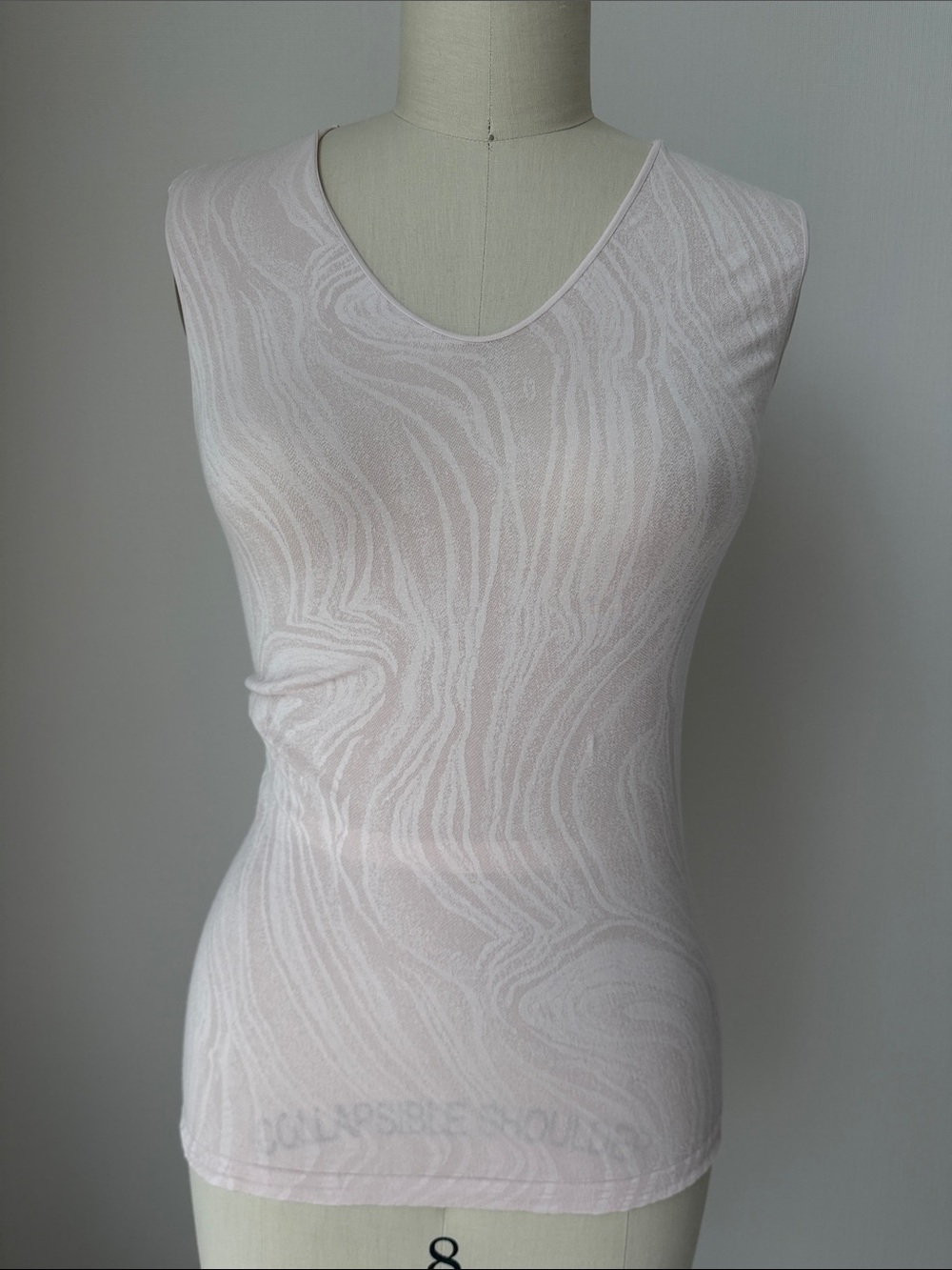 WOLFORD KNITTED light rose Textured Women's Top SIZE S/P